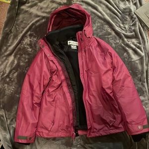 Columbia pink ski jacket
